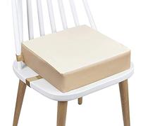 Portable Réhausseur Coussin de Siège Chaise Haute Lavable avec Boucle de Sécurité pour Repas Voyage de Bébé Bambin Enfant Tout-Petit (Beige)