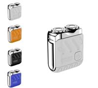 Portable Rotary Dual Ring Electric Shaver, R-12 Luggage Electric Shaver, Mini Electric Rotary Dual Ring Pocket Shave, 2025 New Model Mini Dual-Head Electric Shaver(White)