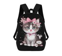 Portable Sac À Dos De Voyage Chat Aux Noix De Coco Sacs À Dos Multicolore Cartable Scolaire pour Voyage, Voyage, Trekking, 42X32X14Cm
