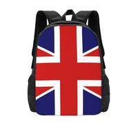 Portable Sac À Dos De Voyage Impression du Drapeau Anglais Sacs D'École Loisir Mignon Sac À Dos d'affaires pour Scolaires, Voyage, Randonnée, 42X32X14Cm