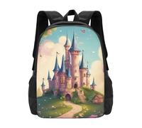 Portable Sac À Dos De Voyage Imprimé De Conte De Fées Mignon Sac À Dos d'affaires Imperméable Cartable Scolaire pour Scolaires, Voyage, Loisir, 42X32X14Cm
