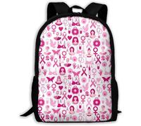 Portable Sac À Dos Scolaire Cancer du Sein pour Octobre Sacs De Voyage Grande Capacité Daypack pour Scolaires, Voyage, Loisir, 42X32X14Cm