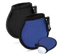 Portable Sac de Balles de Golf, 2Pcs Pochette de Nettoyage pour Balles de Golf, Imperméable à l'eau Sac de Golf avec Double Couche, Sac pour Balles de Golf Compact, Accessoires de Golf