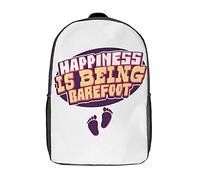 Portable Sacs D'École Loisir Bonne Course Pieds Nus Daypack Multicolore Sacs De Voyage pour Voyage, Scolaires, Gym, 42X32X14Cm