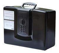 Portable Security Safe Large Fire Resistant Steel Security Safe Box with Emergency Key Handle for Apartment Dorm Room Office or on-The-go Security Needs