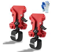 Portable Self-Locking Power Tool Holster - Quick Release Belt Clip Drill Holster for Tool Belt, Impact Holder Tool Belt Accessories for Drills, Hammers, Multitools, Flashlights (Red*2PCS)