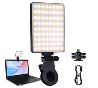 Portable Selfie Light for Phone, Rechargeable Camera Lamp, Tripod Adapter Lighting, 3 Brightness Modes, Clip-on Design, USB Charging, Glare-Free Glow, Perfect for Makeup, Vlogging, Travel