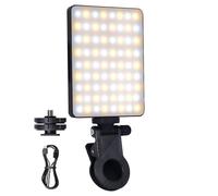 Portable Selfie Light, Rechargeable Camera Adapter, 7.09x4.33x1.57 inches Tripod Compatible Lighting, 3 Modes Illumination for Phone Laptop Makeup Nighttime Vloggers Travel Webcam Photography Setup