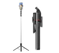 Portable Selfie Stick, 2 in 1 Selfie Rod, Functional Accessory, 1.38x2.99x12.05 inch Lightweight Anti Slip Holder, Wireless Phone Tripod for Vlog, Travel, Streaming, Filming