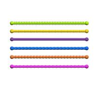 Portable Sensory Toy, 6Pieces Children Noodle Texture, 1-2cm Educational Companion, Soft Silicone Figures, Classroom and Travel Use for Camping and Picnics, Traveling