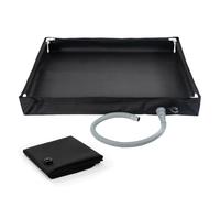 Portable Shower Base - Pliable Bathing Floor Tray | Drain Hose Wash Pan For Camping or Pet Cleaning | Outdoor Indoor Hygiene PlatformS For Kids And Animals | Lightweight Water Catch Basin For Travel W