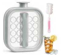 Portable Silicone Ice Ball Maker Kettle,2-in-1 Silicone Ice Maker Cube Tray Mold with Pull Handles,Reusable 19-Ball Ices Kettle,for Cocktails, Coffee, Whiskey, Drinks, Juice, Camping, Travel