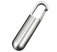 Portable Small Medicine Bottle Holder - Stainless Steel Pill Box Keychain | Portable Small Medicine Bottle Holder With Stainless Steel Sealed Waterproof Compartment, Suitable For Camping, Hiking, And O