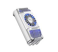 Portable Smart Mobile Phone Cooler USB Fan Lightweight Radiator Anti-Noise Handheld Heatsink Stand (Color : Black) (Silver)