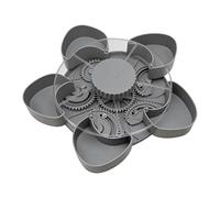 Portable Snack Tray - Food Serving Holder for Travel | BPA Free with Divided Compartments Cup Holder Non Slip Base, Lightweight Snack Organizer for Car Couch Movie Time