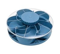 Portable Snack Tray - Food Serving Holder for Travel | BPA Free with Divided Compartments Cup Holder Non Slip Base, Lightweight Snack Organizer for Car Couch Movie Time