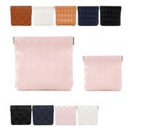 Portable Snap Tab Pouches, Auto-Close Organizer Bags, No Zipper Closure, Large Capacity for Makeup, Waterproof (Pink,Diamond)