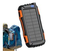 Portable Solar Charger, Compact Power Bank, Fast Charging, 42800mah Capacity Lightweight Design Black Color Ideal for Outdoor Travel Camping, 7.68x4.02x1.38 inches