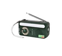 Portable Solar Hand Crank Radio AM FM WB Multiband Dynamo Radio with 2000 mAh Power Bank SOS Alarm Function for Camping Travel Emergency