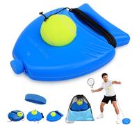 Portable Solo Tennis Trainer Rebounder with Anti-Tangle String Ball & Weighted Stability Base, Self Practice Return Tool for Hand Eye Coordination, Equipment for Adults Beginners (Fish,1 Set)