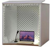 Portable Soundproof Vocal Booth for Desktop Microphone, Absorbing Shield to Filter Noise and Enhance Recording Quality