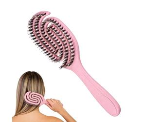 Portable Spiral Brush - Wet Curly Hair Styling Tool | Hollowed Bristle Dressing Accessory for Girls Women, Home Salon Festival Travel Spa Grooming Party Holiday Daily Use, Detangling Hair Care Ornamen