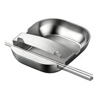 Portable Spoon Rest, Non Slip Spatula Holder, 10 Inches Ladle Rest with Base, Stainless Steel Kitchen Tray, Cooking Accessory with Easy Use, Kitchen Supplies for Home Restaurant