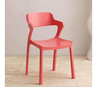 Portable Stackable Plastic Dining Chair Lightweight & Comfortable Ideal for Events & Living Room Versatile Seating Solution (Color: E)