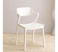 Portable Stackable Plastic Dining Chair Lightweight & Comfortable Perfect for Events & Living Room Easy to Store (Color: A)