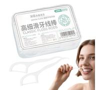 Portable Sticks Adults, Soft Floss Picks, Travel Hygiene Tools, 7.4x1.8x0.6cm White, for Teeth Cleaning Shower Routine Kids Family Use Effortless Cleaning Designed
