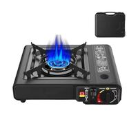Portable Stove for Camping - Butanee Stove Camping Burner | Automatic Ignition Stoves | Precise Heat Control Burners | Compact Survival Gear for Backpacking, Hiking, Fishing, Outdoor Cooking, RoadTrip