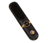 Portable Straightener Brush - 4-Level Wireless Hair Iron Comb, Rechargeable Styling Brush | Heat Straightening Comb, Cordless Hair Smoother | For Women Teens Home Bathroom Dormitory Salon Vacation Bu