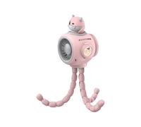 Portable Stroller Fan, Mini Cooling Fan with Three Speed Adjustable Airflow & USB Rechargeable Battery, Compact Travel Cooling Device for Shopping, Camping, Car Seat, Outdoor Stroller Use