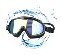 Portable Swim Goggles 6.5cm, Uv Protection Anti Fog, with Swimming Glasses System, Lightweight Quality Design Unit, Easy Wear Gear, Large Frame Water Goggles, for Men Women Youth Pool Beach Swimming
