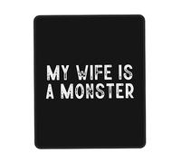 Portable Tapis de Gaming, Ma Femme est Un Monstre Gamer Mouse Pad Base en Caoutchouc Tapis Souris pour Jeux Claviers Ordinateur