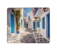 Portable Tapis De Souris De Jeu Rue De Grèce 25X30Cm, Gamer Mouse Pad Doux Tapis De Gaming pour Pc Souris Claviers