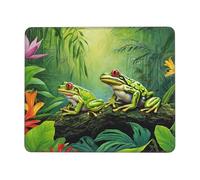 Portable Tapis De Souris De Nombreuses Grenouilles Chantent sur Les Branches. Papillons D'Été. Eau du Lac. 25X30Cm, Gaming Mousepad Stable Tapis Souris pour Les Capteurs De Jeu Jeux Souris
