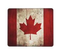 Portable Tapis De Souris D'Ordinateur Drapeau Rétro du Canada 25X30Cm, Gaming Mousepad Résistant À Usure Tapis Souris pour Souris Claviers Joueurs Professionnels