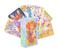 Portable Tarot Cards, Bunny Illustration Deck, Portable Collectible Fortune Telling Card Set, Cute Double-Sided Playing Cards for Beginner Reading Meditation Daily Practice