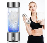 Portable Tasse riche en hydrogène, rechargeable, bouteille d'eau à hydrogène avec technologie PEM et SPE, 420 ml générateur portable d'hydrogène à eau, en verre