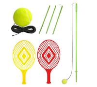 Portable Tennis Trainer, Solo Tennis Set, Non-Slip Base with Elastic String, Instant Swing Feedback Tool, Tennisball Practice for Court Games, Players, Athletes, Person, Drill, Match Play