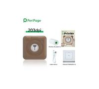 Portable thermique Bluetooth imprimante A6 sans encre 203dpi Marron Version Internationale