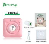 Portable thermique Bluetooth imprimante PeriPage A6 sans encre 304dpi Rose Version Internationale