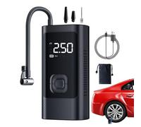 Portable Tire Inflator, Cordless Air Compressor, 12 Inches Cordless Pump with LED Light, Metal Air Pump, Tire Inflator with Easy Use, Perfect for Motorcycle Bike Auto Ball