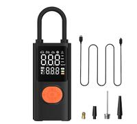 Portable Tire Inflator, Smart Rechargeable Air Pump with Digital Pressure Gauge, LED Light, for Bike, Motorcycle, Truck Tires, and Sports Items Like Balls, Inflation, Travel, Camping, Night Use