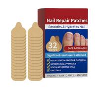 Portable Toenail Patches, Breathable Nail Wraps, 32 Pieces Thin Flexible Adhesive Strips with Secure Fit, Soft Elastic Nail Repair Patches with Comfort, Foot Care Accessory Protection