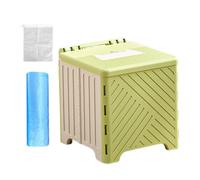 Portable Toilet For Adults - 154lbs Capacity Foldable Camping Potty | Compact Car Toilet & Garbage Can With PVC Pad & 15 Disposal Bags, Mobile Commode For RV Travel Hiking Road Trip