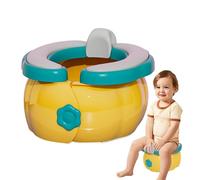 Portable Toilet Seat for Kids, Cute Pumpkin Shaped Foldable Potty Chair with Non-Slip Design, Lightweight Training Ages 2 to 6, Ideal Camping, Travel, and Baby Family Supplies 11.02x9.45x6.5 inches
