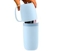 Portable Toothbrush Cup - Dustproof Travel Toothbrush Holder, Travel Toothpaste Storage | Compact Wash Storage System, Ţoothbrush and Toothpaste Organizer Solution for Camping Business Trips Home Scho