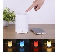 Portable Touch Control LED Night Light HomeTable lampe avec haut-parleur Bluetooth et mains libres et TF Card